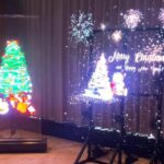 クリスマスイベント向けに、3Dホログラムディスプレイを導入させていただきました。